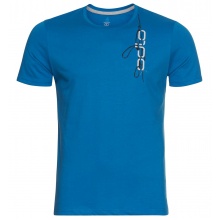 Odlo Hiking/Leisure Tshirt Crew Neck Nikko with Logo Print (50% Cotton, 50% Polyester) Indigo Blue Men